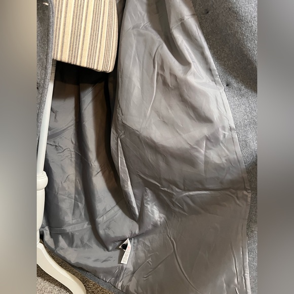 BOOHOO NWT Oversized gray Wool blend double breast trench coat jacket size 14 - Picture 12 of 14